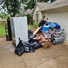 Curbside junk removal service with appliances and household waste
